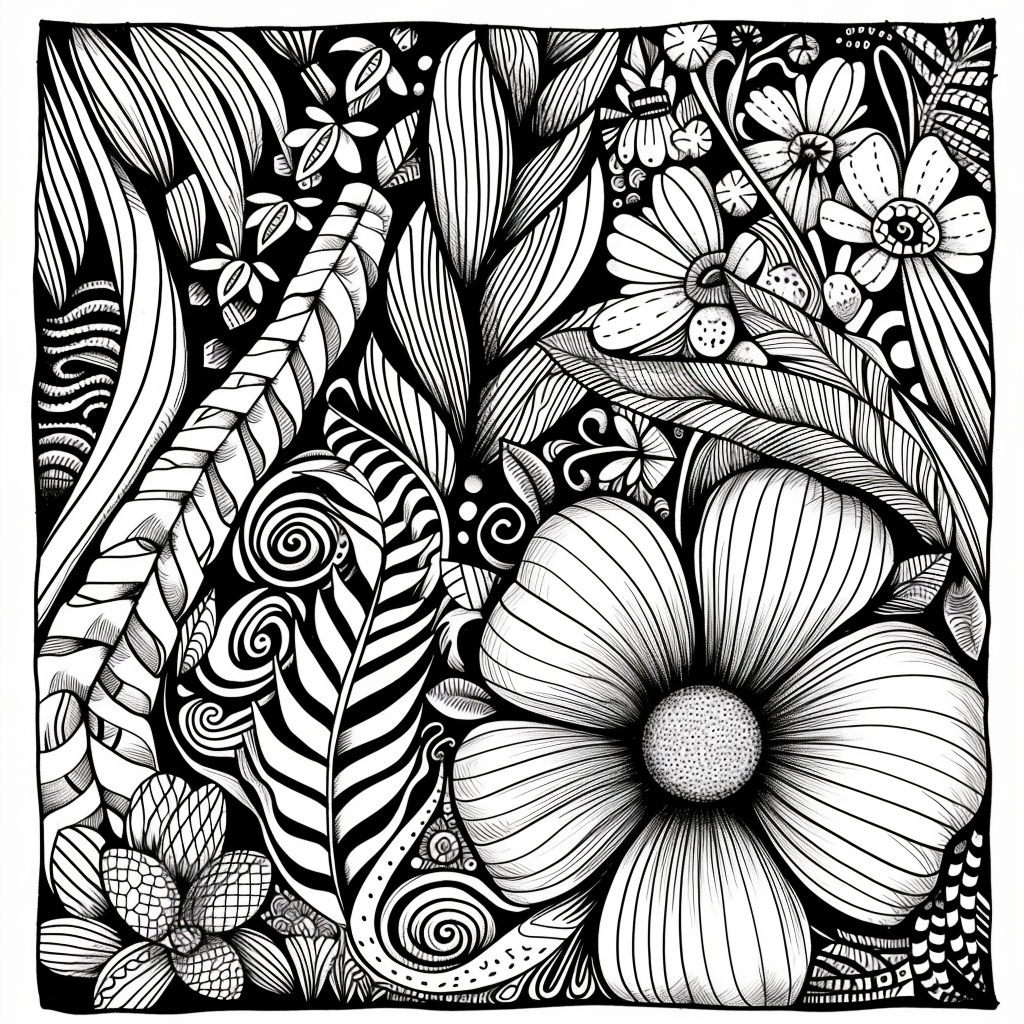 Whispers of Nature: A Zen Doodle Symphony