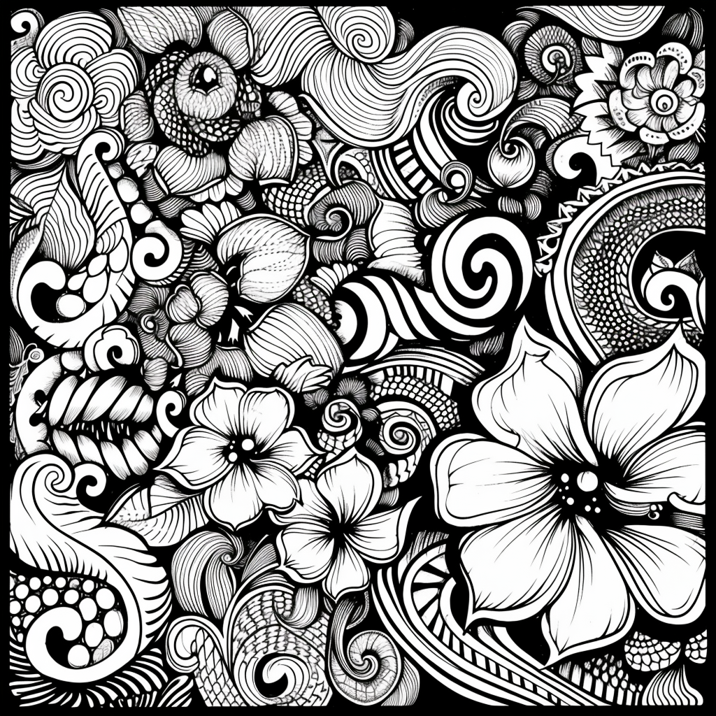 Whispers of Nature: A Zen Doodle Symphony