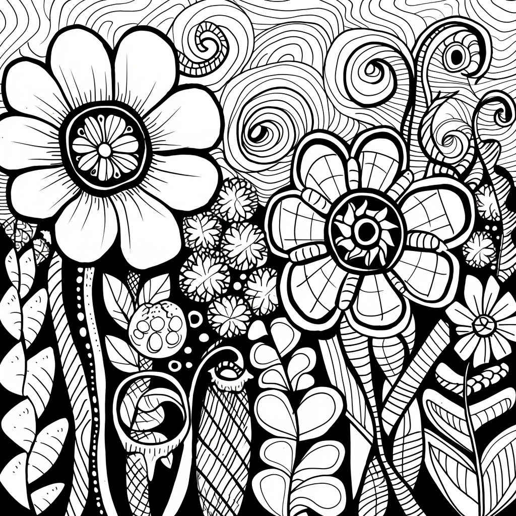 Whispers of Nature: A Zen Doodle Symphony