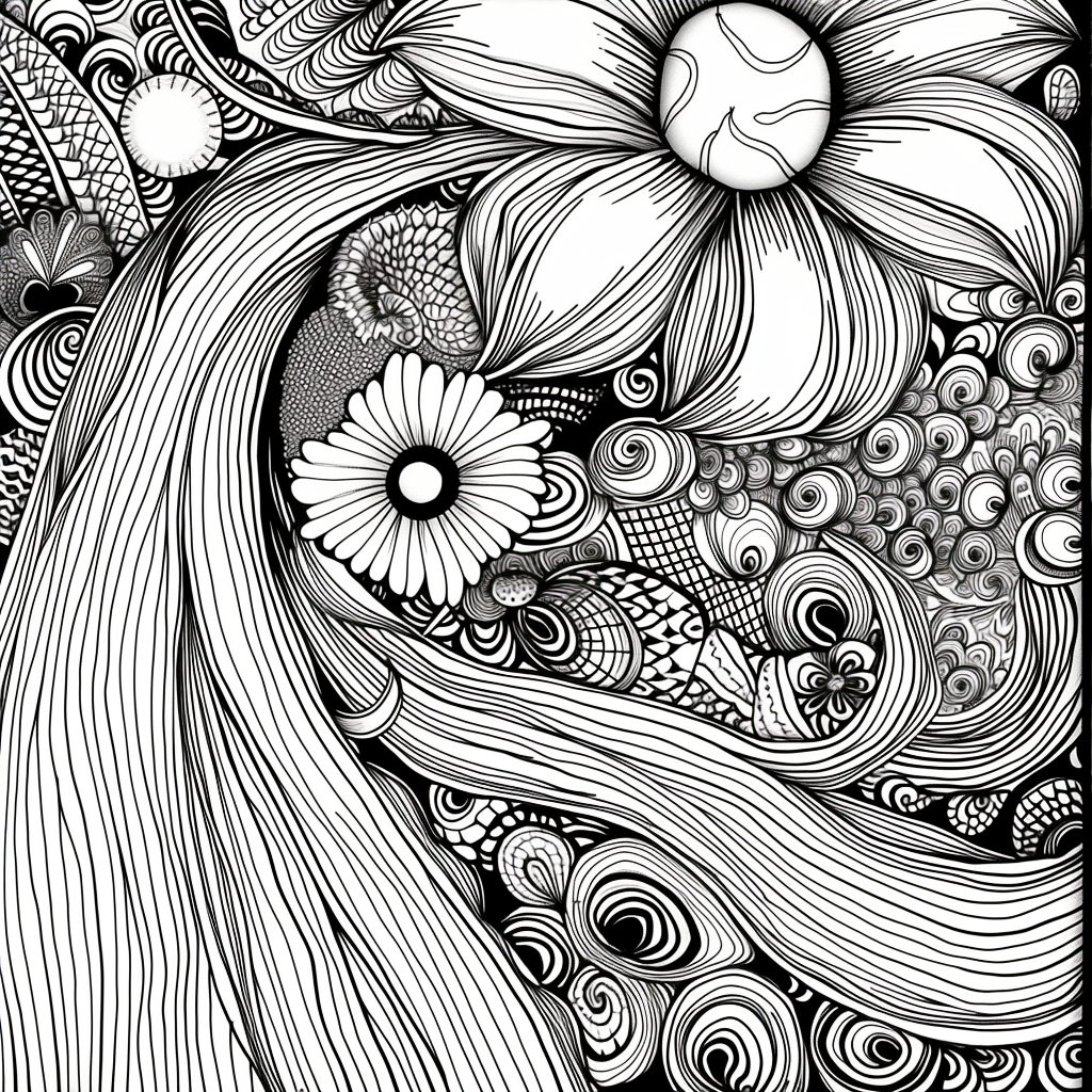Whispers of Nature: A Zen Doodle Symphony