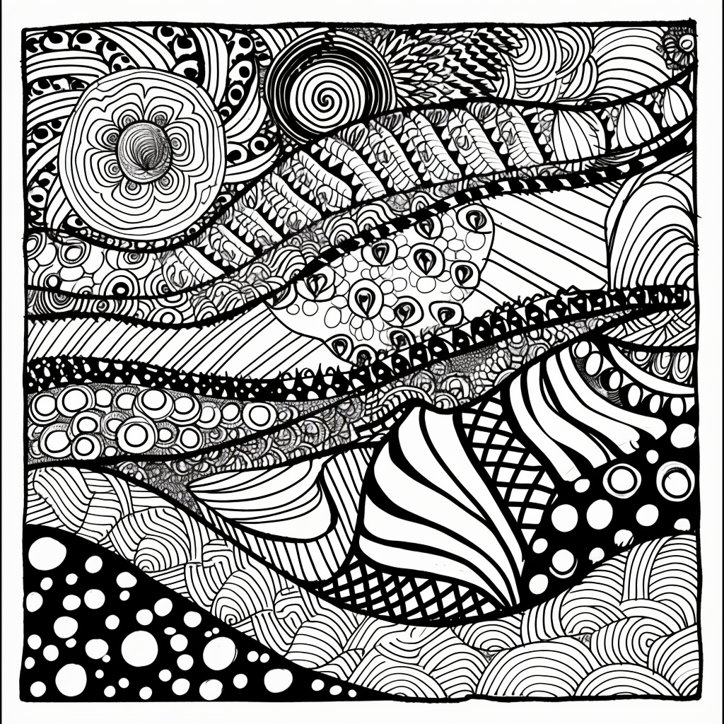 Whispers of Nature: A Zen Doodle Symphony