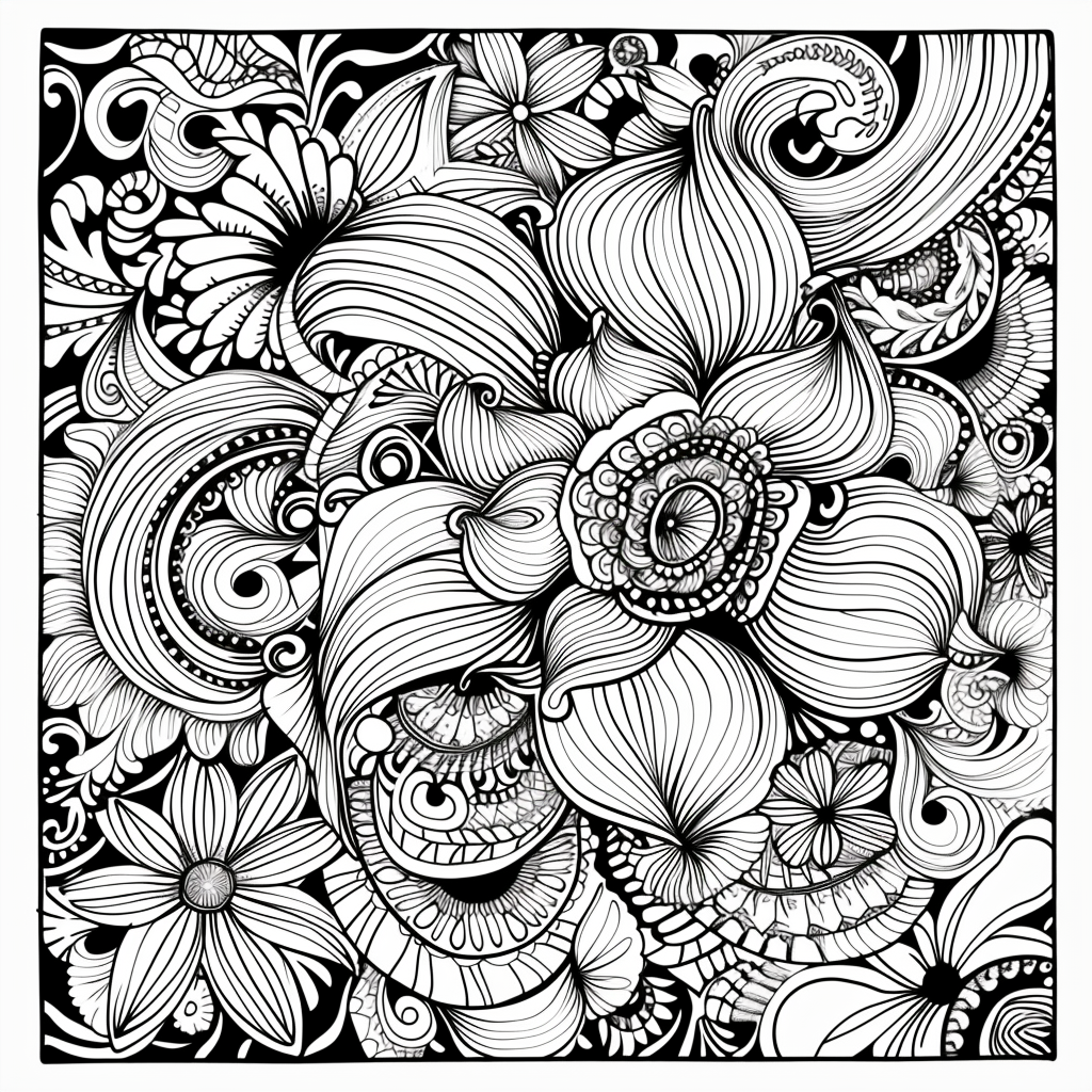 Whispers of Nature: A Zen Doodle Symphony