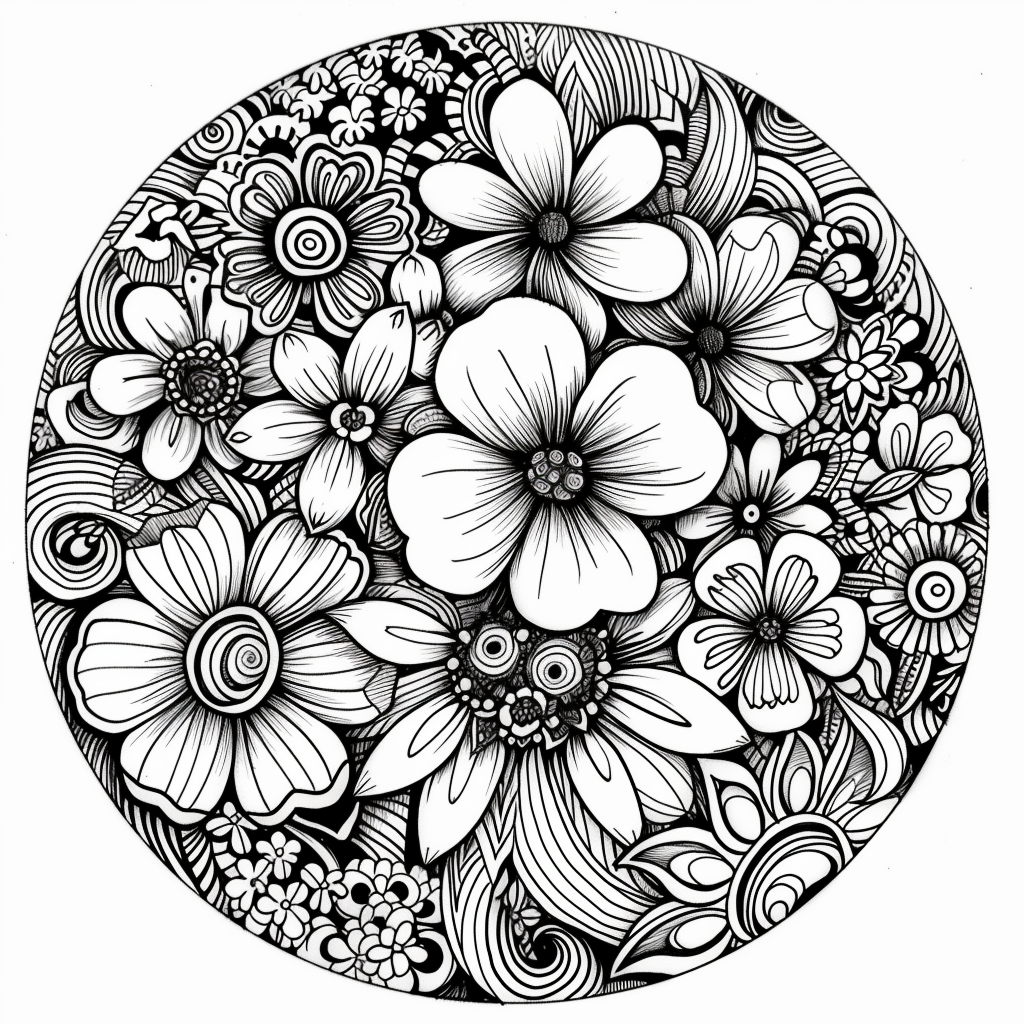 Whispers of Nature: A Zen Doodle Symphony