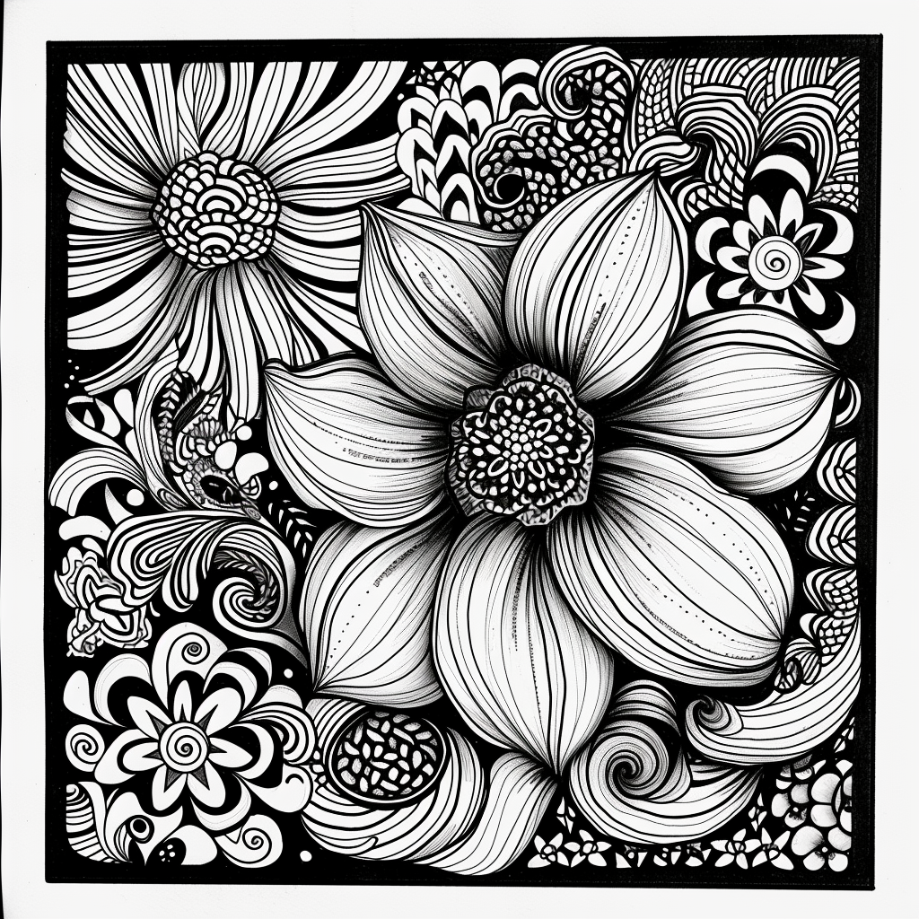 Whispers of Nature: A Zen Doodle Symphony