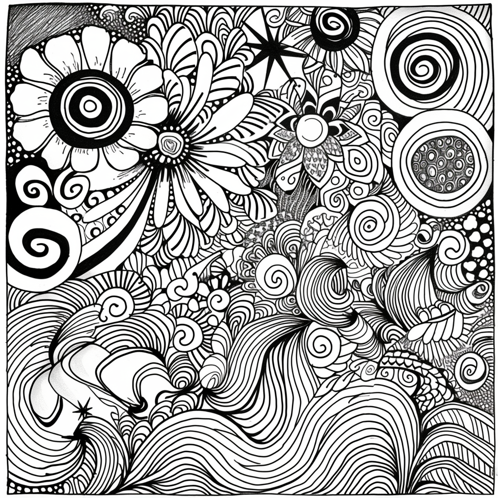 Whispers of Nature: A Zen Doodle Symphony