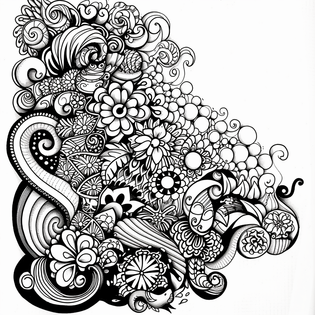 Whispers of Nature: A Zen Doodle Symphony