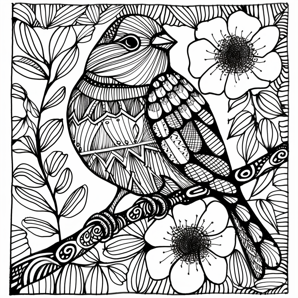 Whispers of Nature: A Zen Doodle Symphony