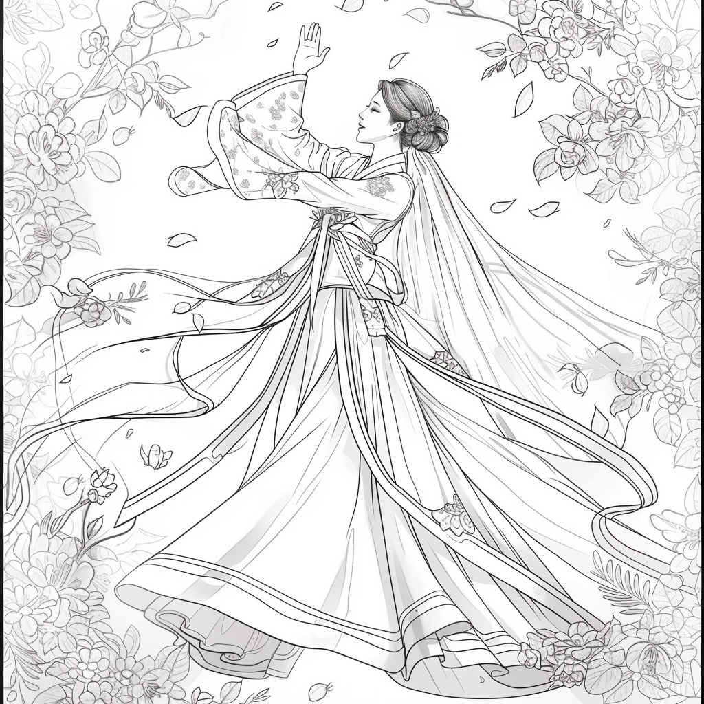The Dance of Blossoms and Silk