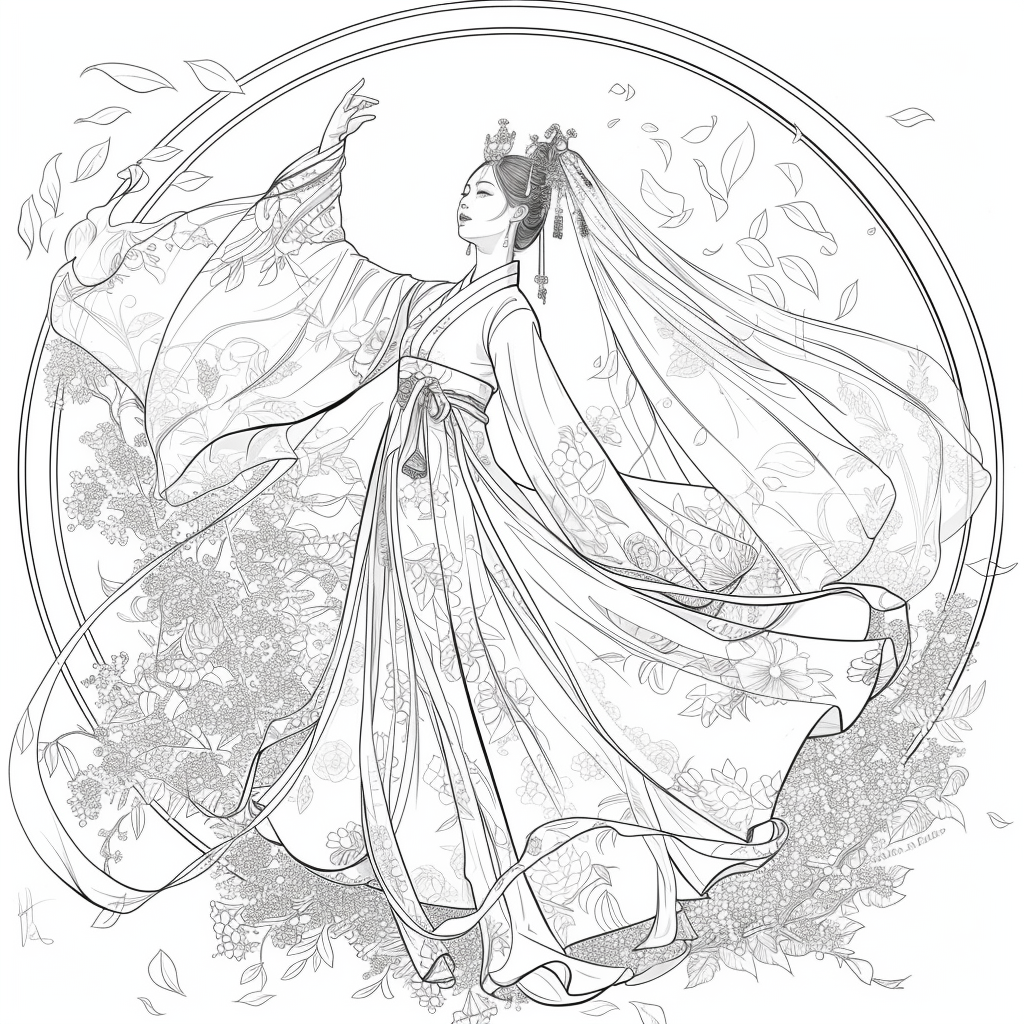 The Dance of Blossoms and Silk