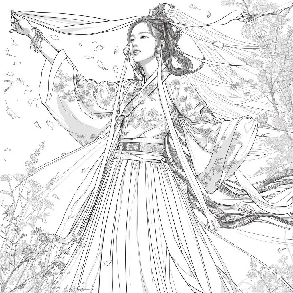 The Dance of Blossoms and Silk