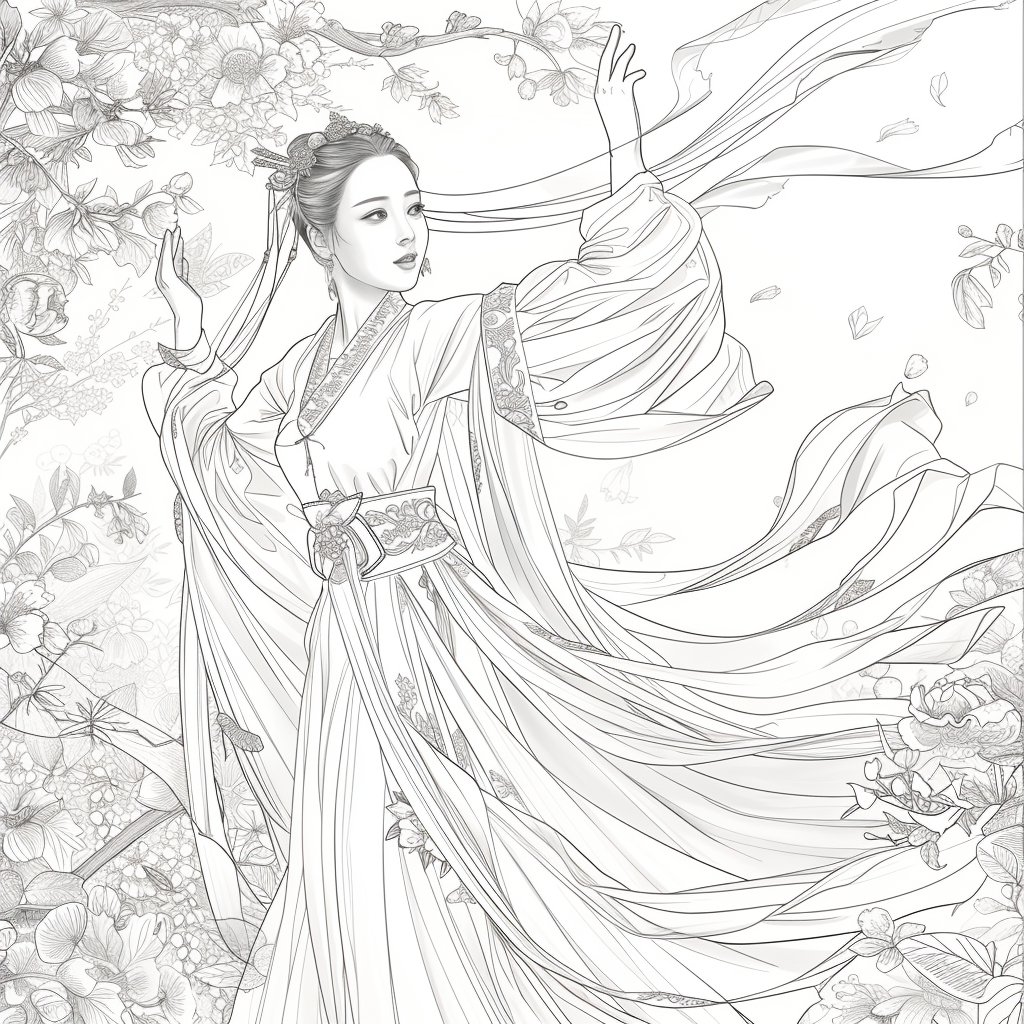 The Dance of Blossoms and Silk