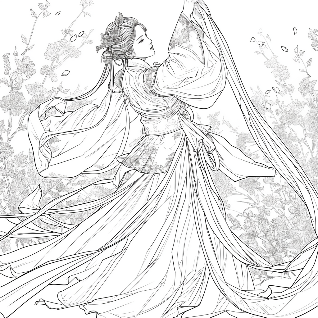 The Dance of Blossoms and Silk