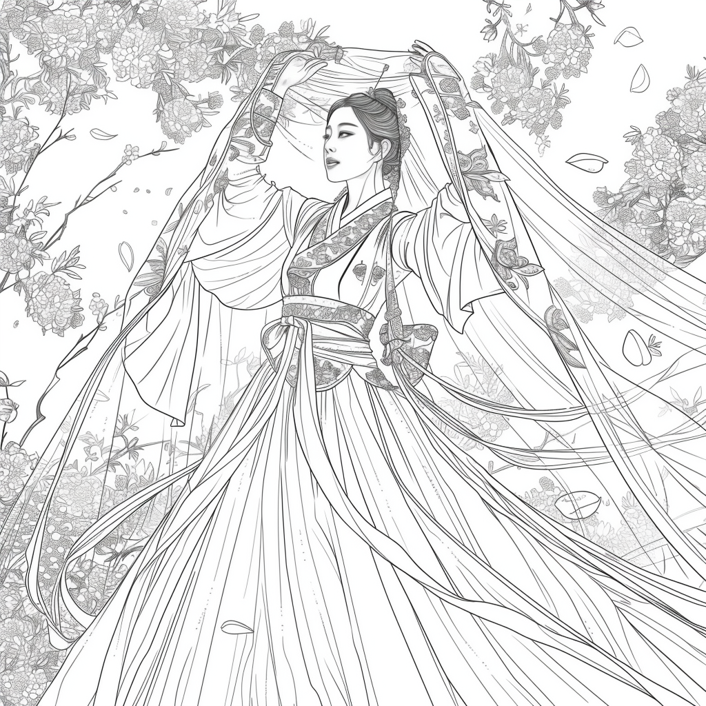 The Dance of Blossoms and Silk