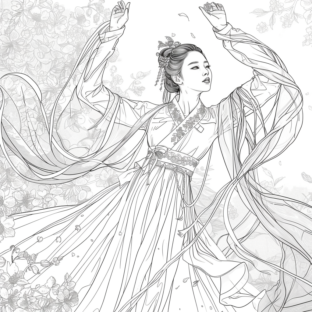 The Dance of Blossoms and Silk