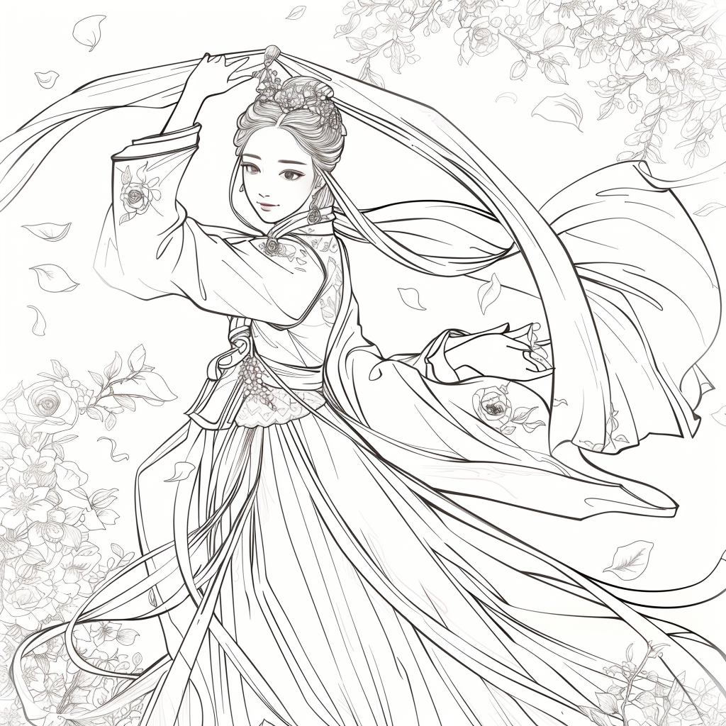 The Dance of Blossoms and Silk