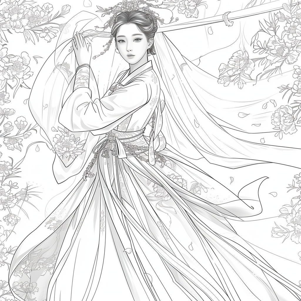 The Dance of Blossoms and Silk