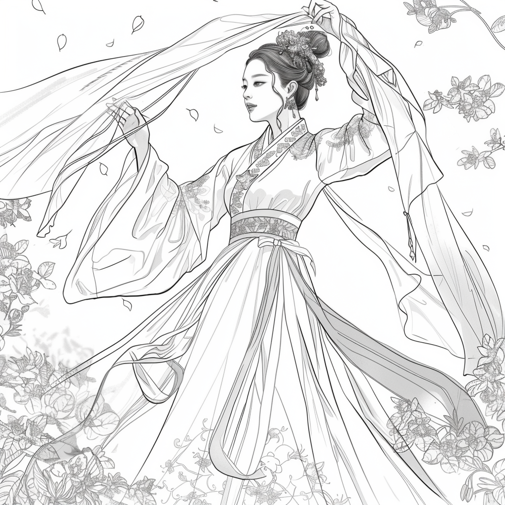 The Dance of Blossoms and Silk