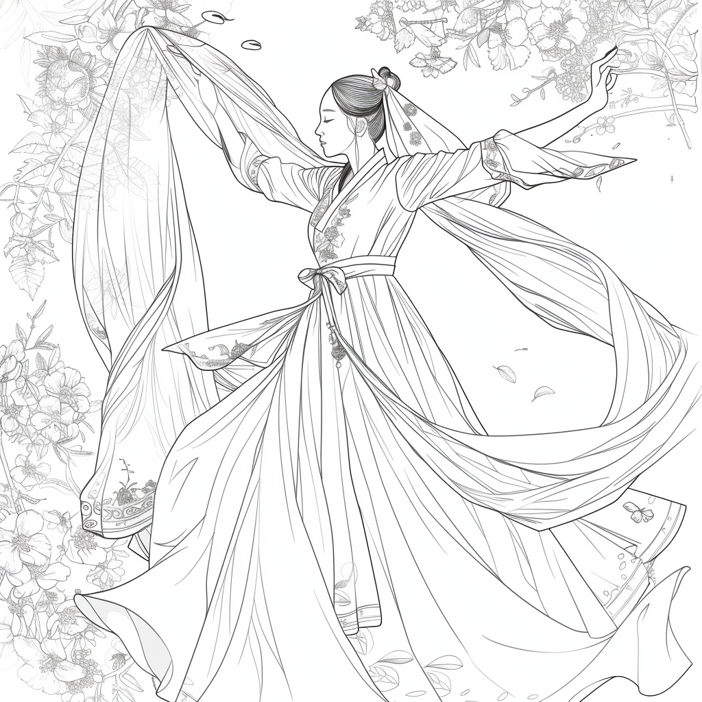 The Dance of Blossoms and Silk