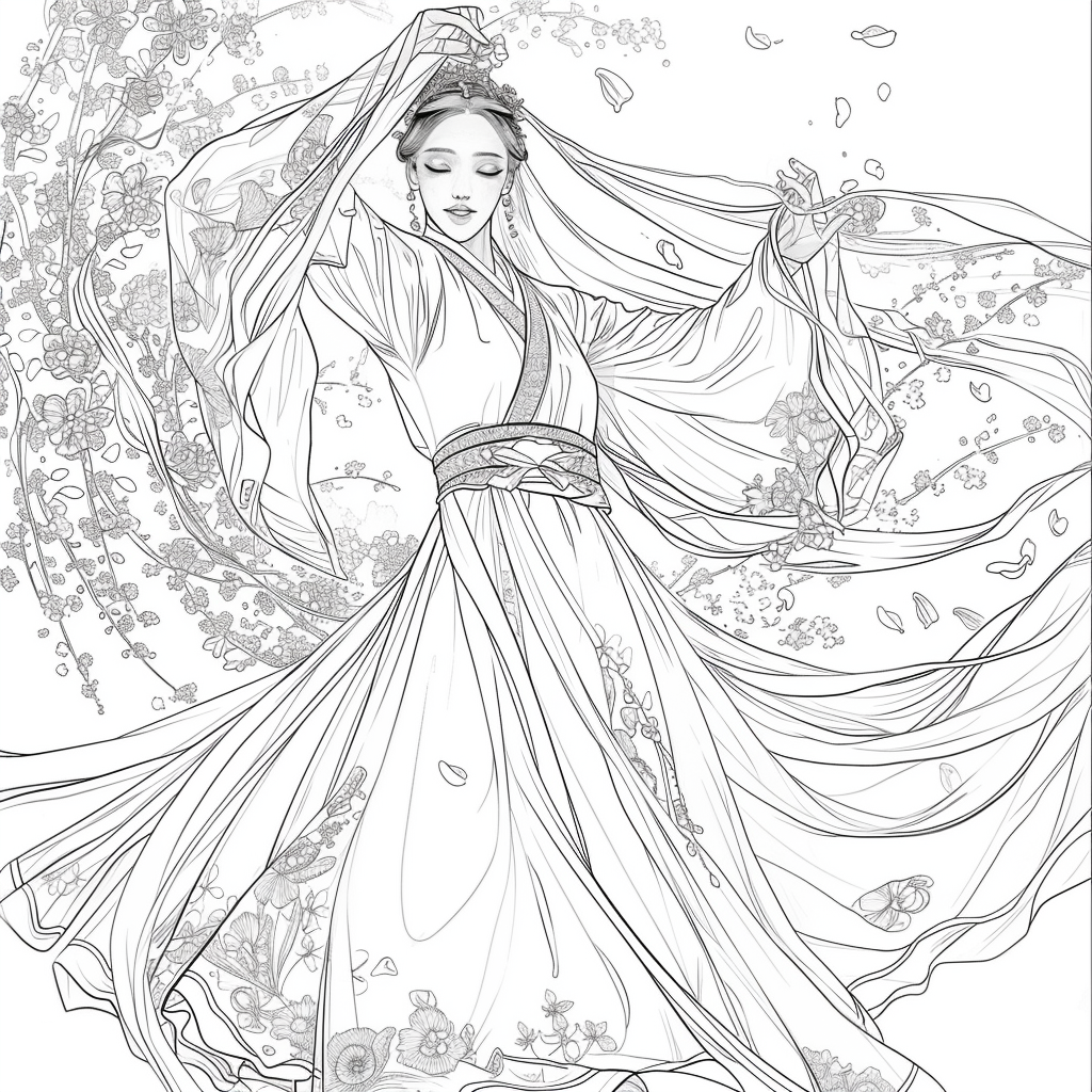 The Dance of Blossoms and Silk