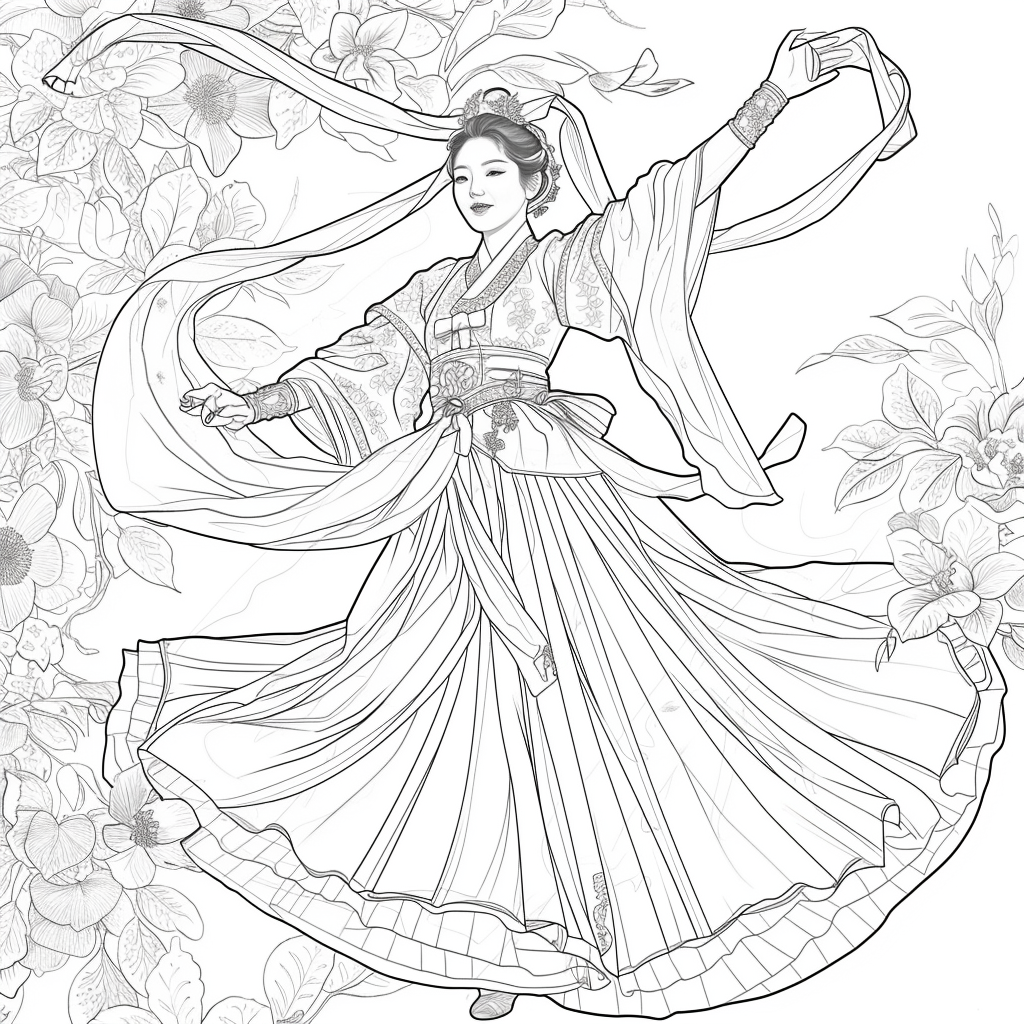 The Dance of Blossoms and Silk