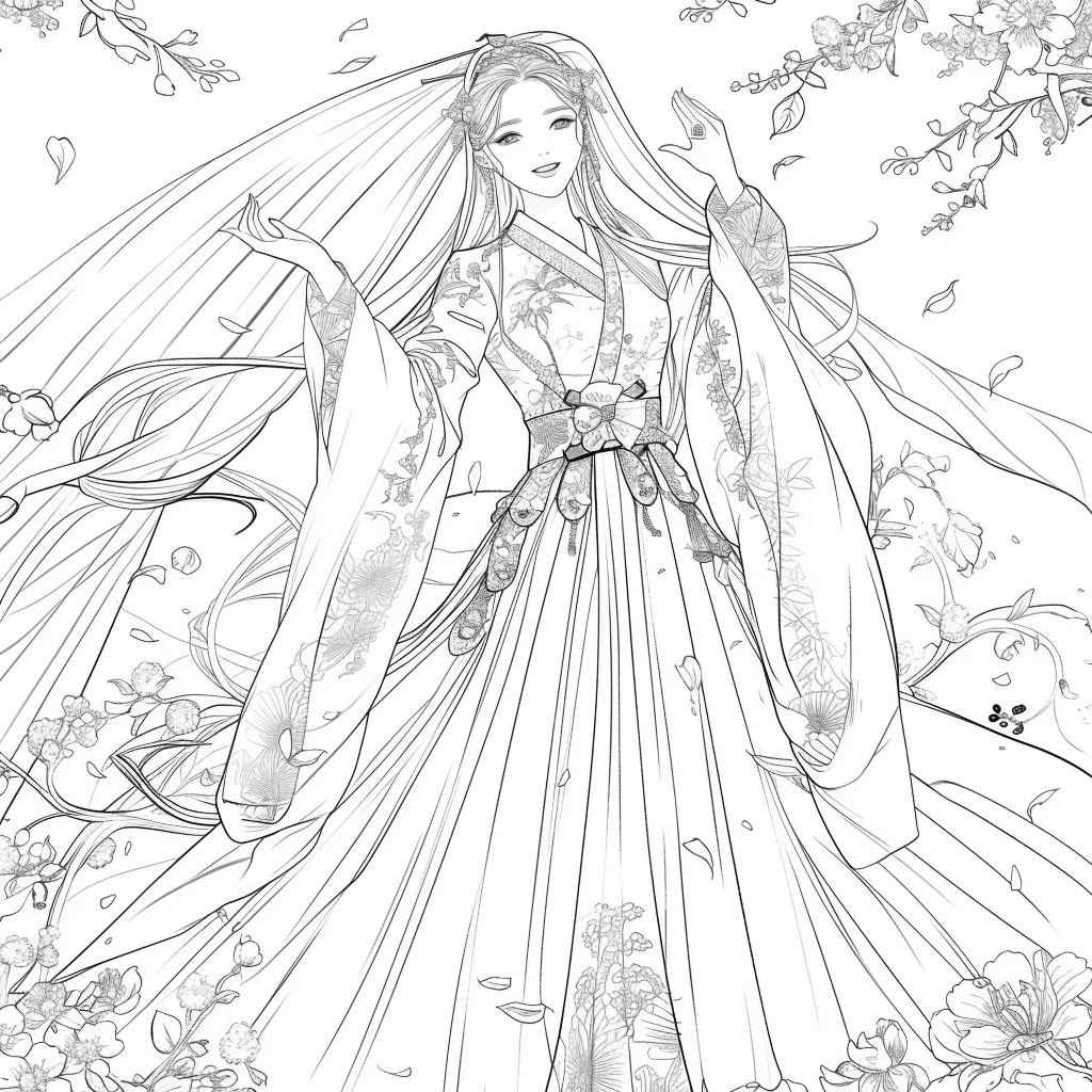 The Dance of Blossoms and Silk