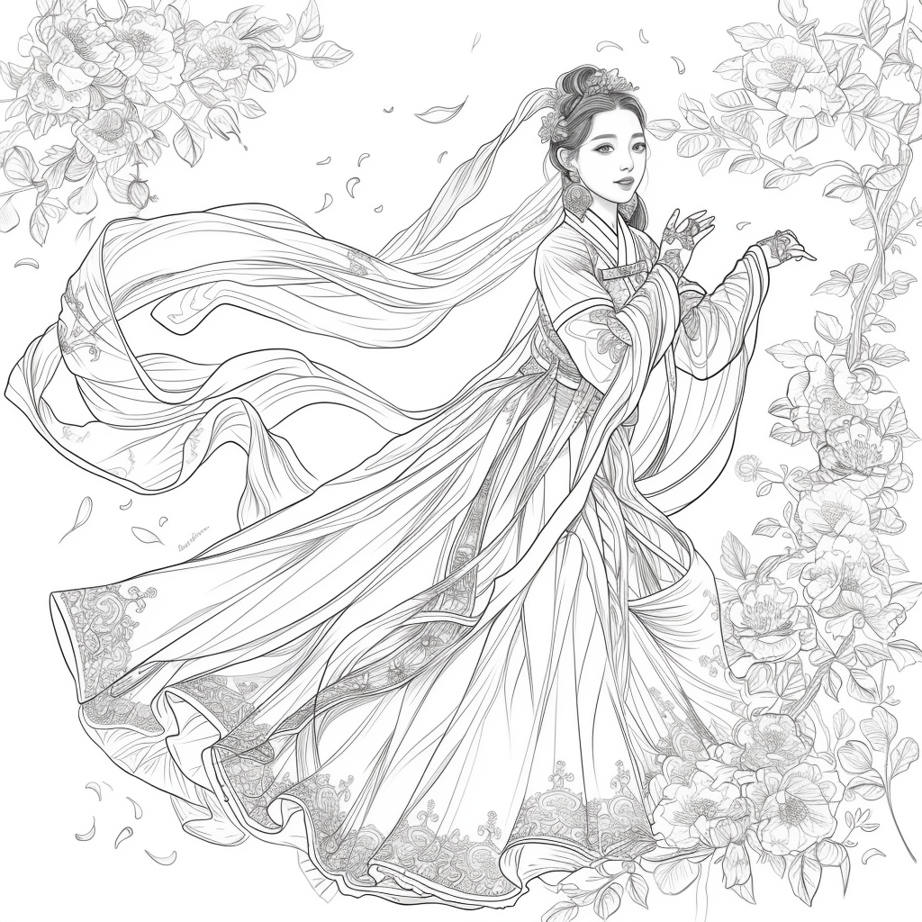 The Dance of Blossoms and Silk