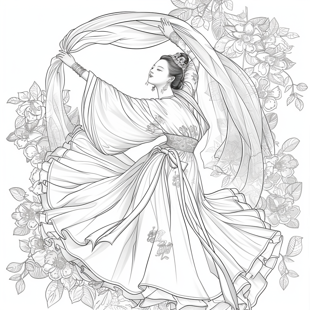 The Dance of Blossoms and Silk