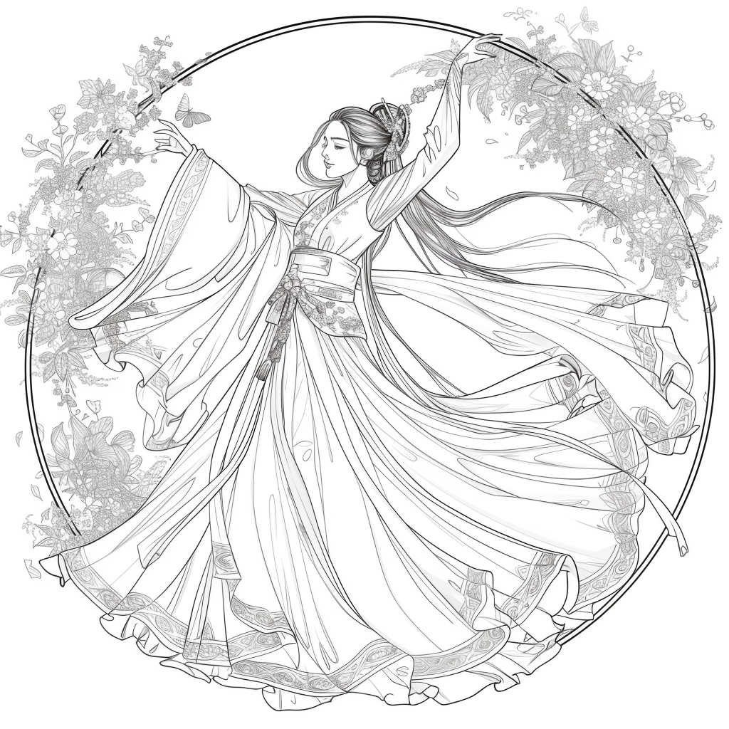 The Dance of Blossoms and Silk