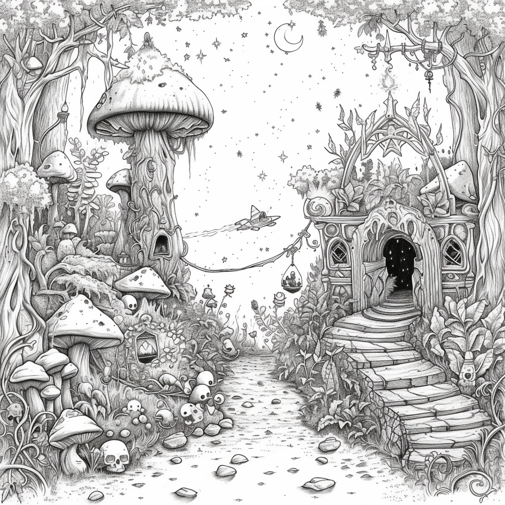 Whimsical Fairy Village – Enchanted Treehouse Homes in a Magical Land