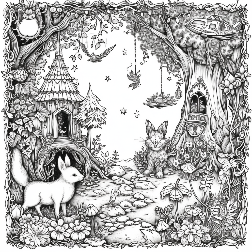 Whimsical Fairy Village – Enchanted Treehouse Homes in a Magical Land