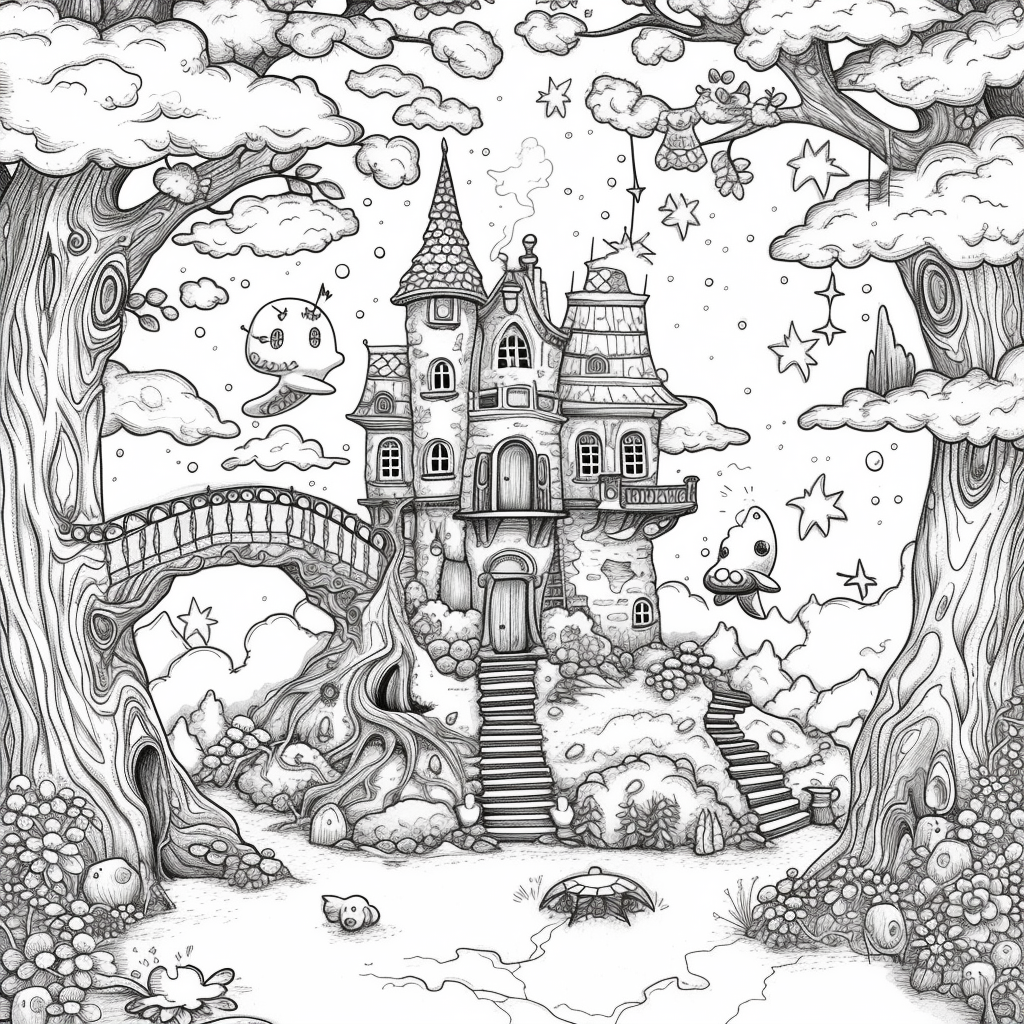 Whimsical Fairy Village – Enchanted Treehouse Homes in a Magical Land
