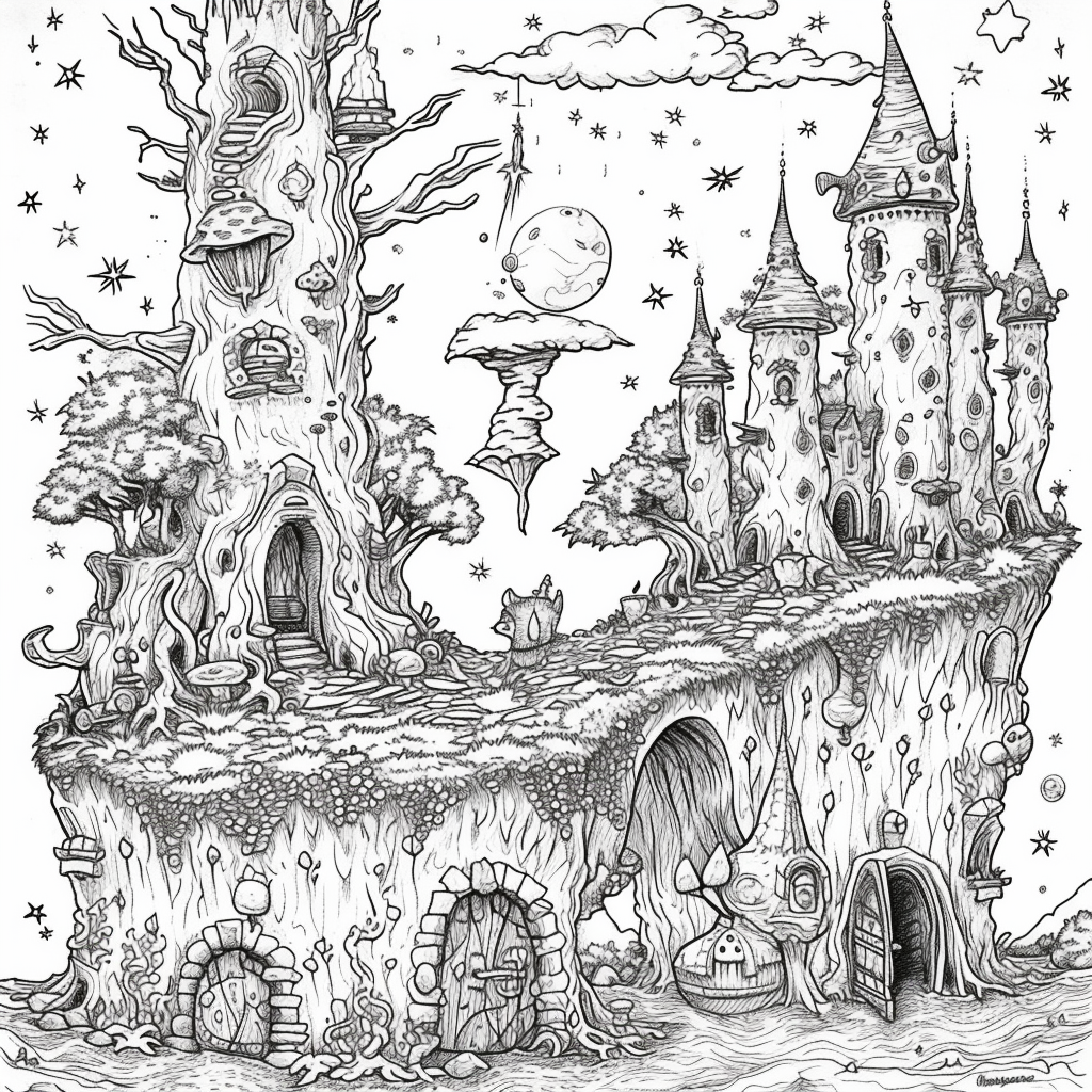 Whimsical Fairy Village – Enchanted Treehouse Homes in a Magical Land