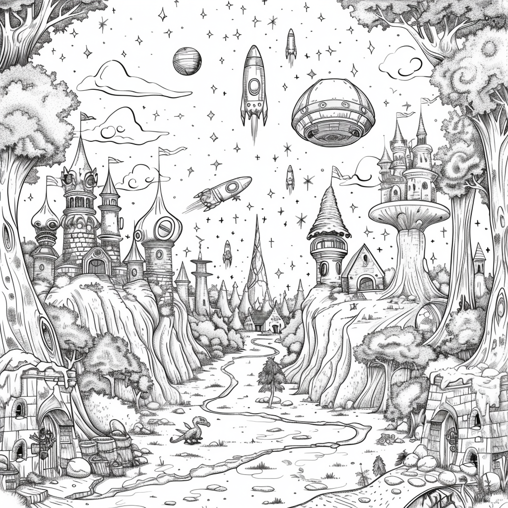 Whimsical Fairy Village – Enchanted Treehouse Homes in a Magical Land