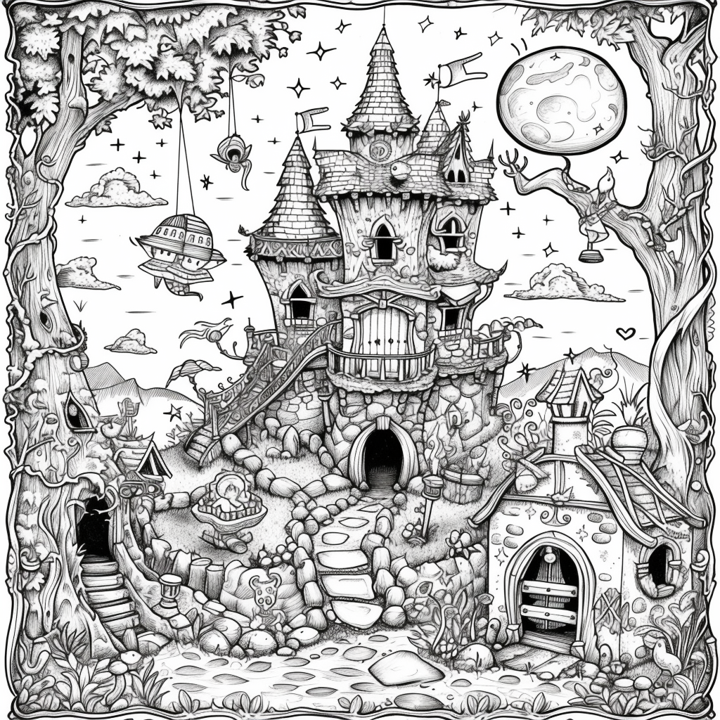 Whimsical Fairy Village – Enchanted Treehouse Homes in a Magical Land