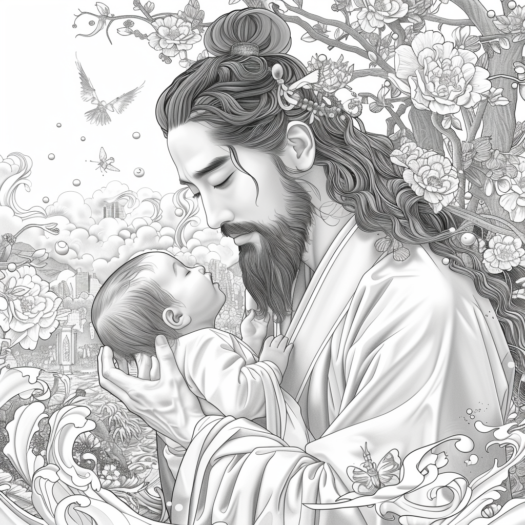 Sanctuary of Blossoms – The Sacred Mother and Child