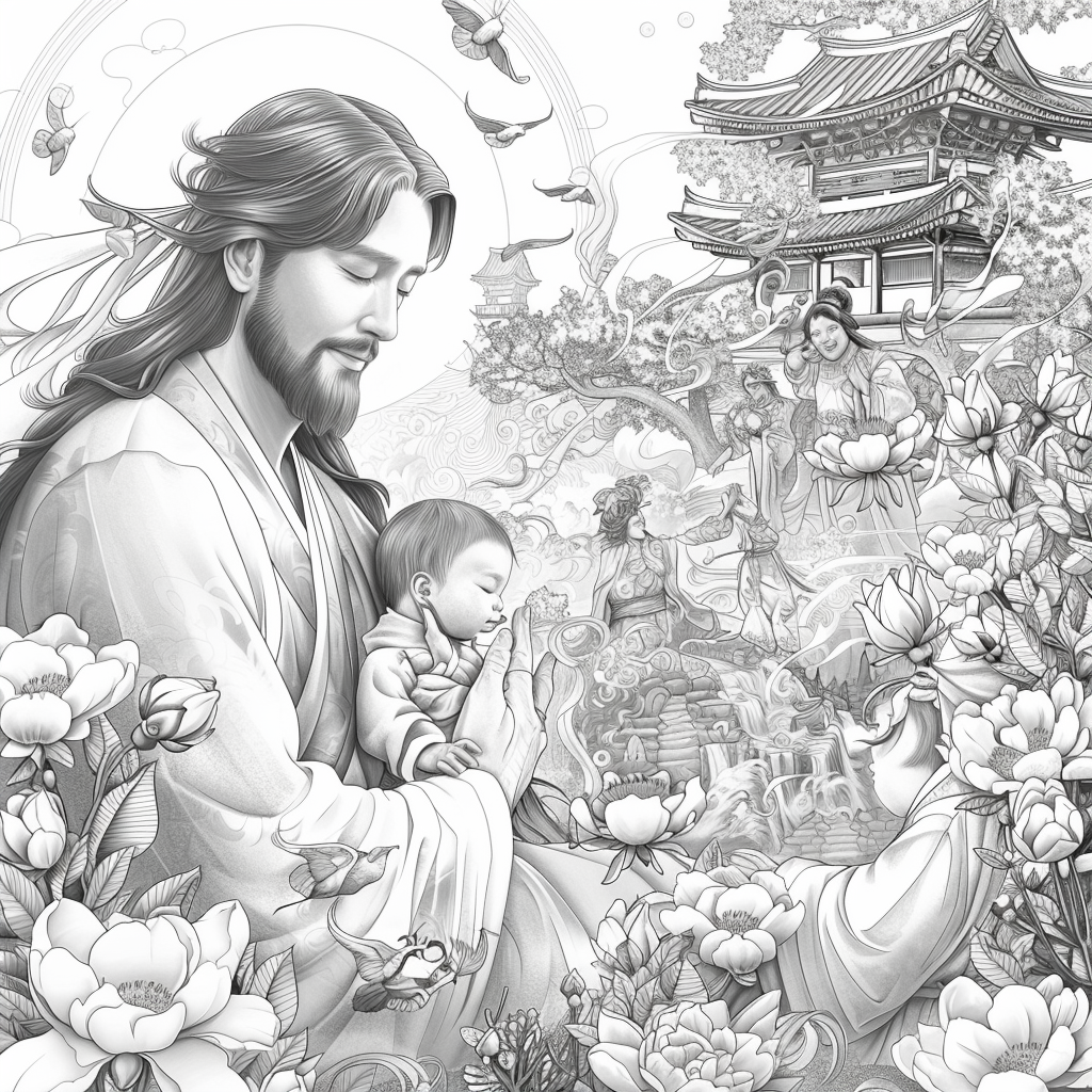 Sanctuary of Blossoms – The Sacred Mother and Child