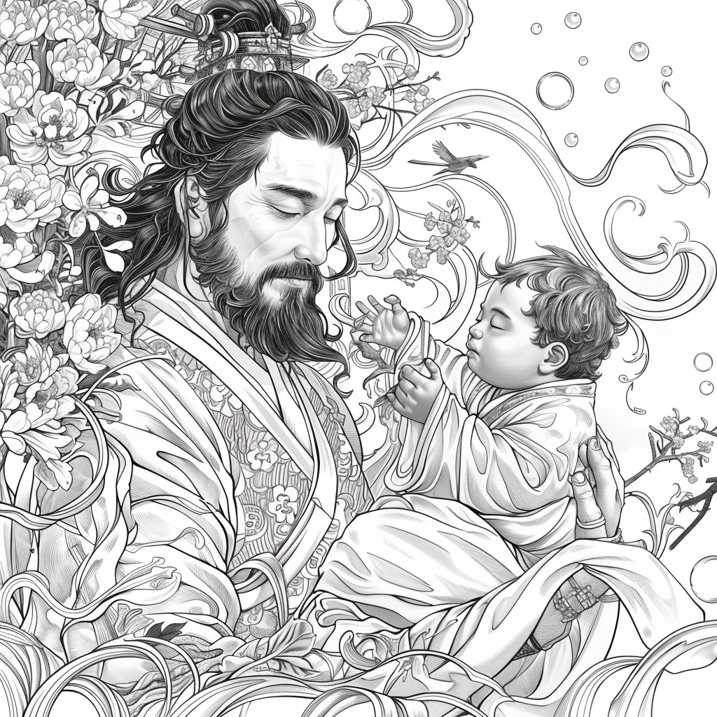 Sanctuary of Blossoms – The Sacred Mother and Child