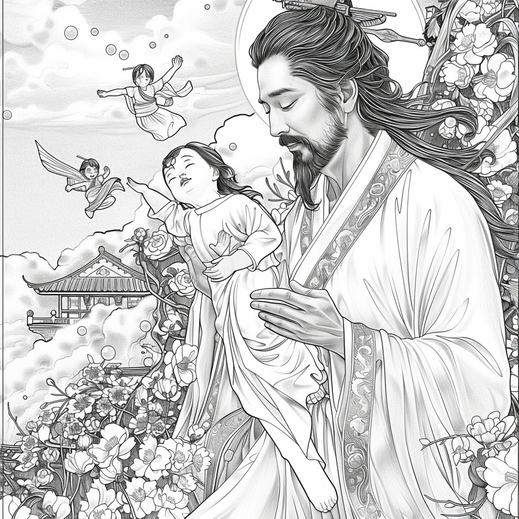 Sanctuary of Blossoms – The Sacred Mother and Child