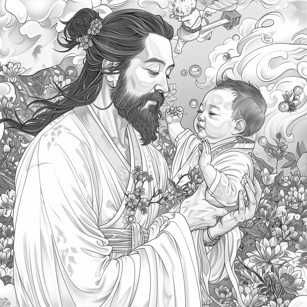 Sanctuary of Blossoms – The Sacred Mother and Child