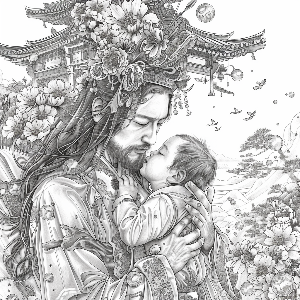 Sanctuary of Blossoms – The Sacred Mother and Child