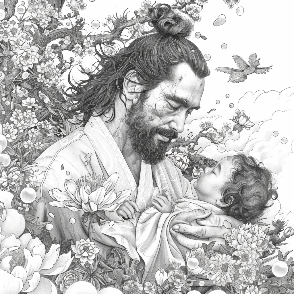 Sanctuary of Blossoms – The Sacred Mother and Child