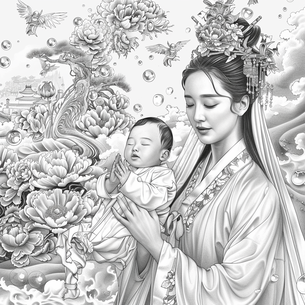 Floral hanbok