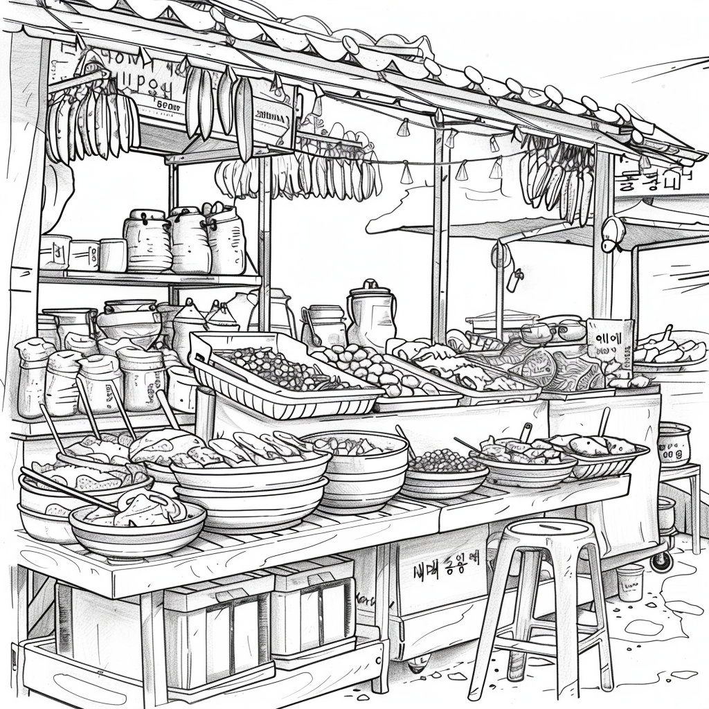 A Day at the Korean Street Market
