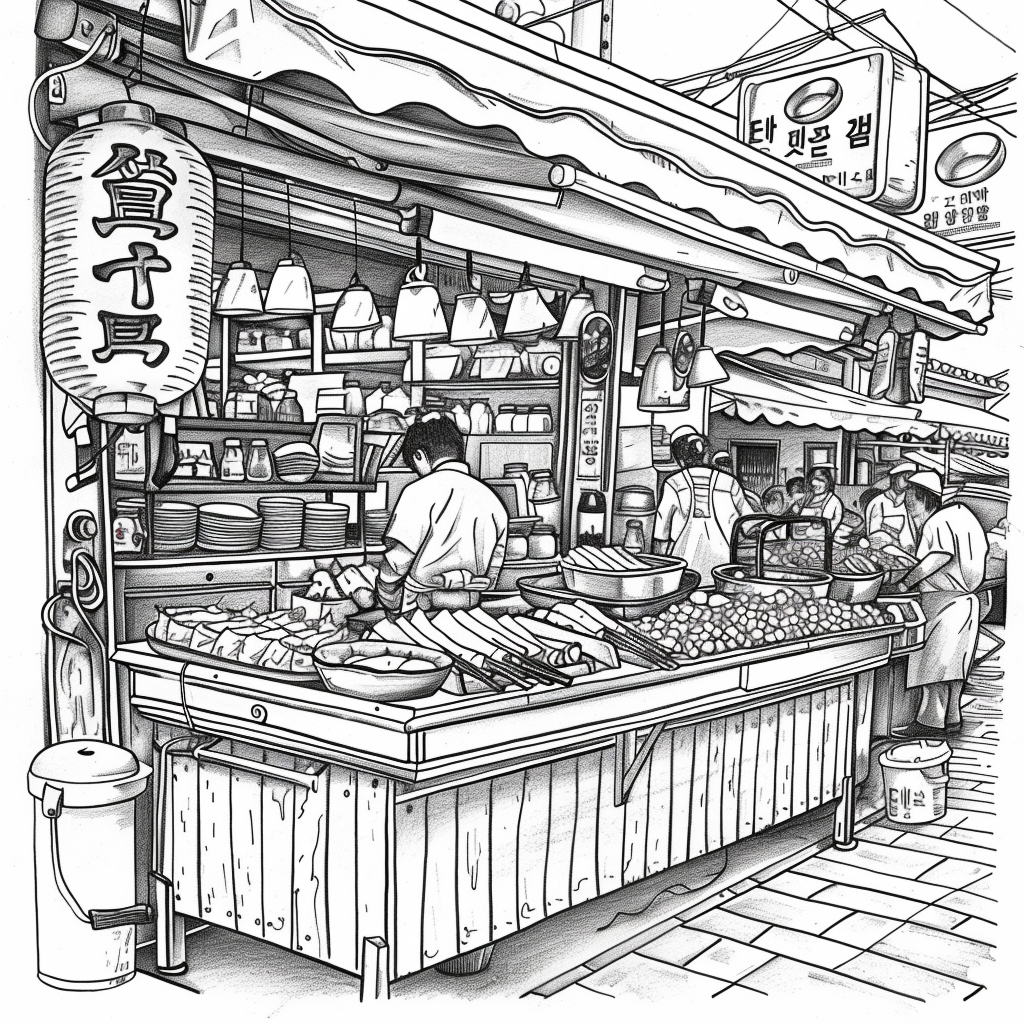 A Day at the Korean Street Market