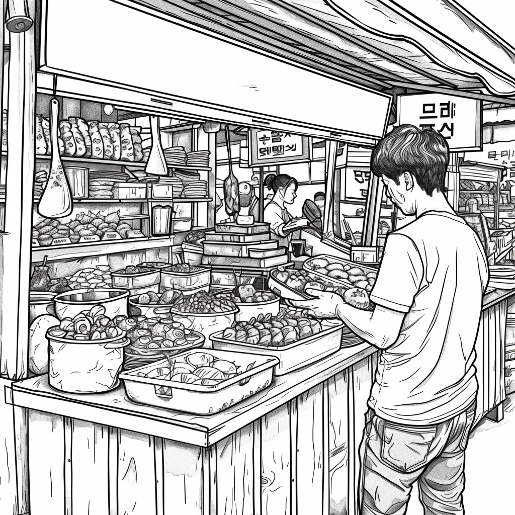 A Day at the Korean Street Market