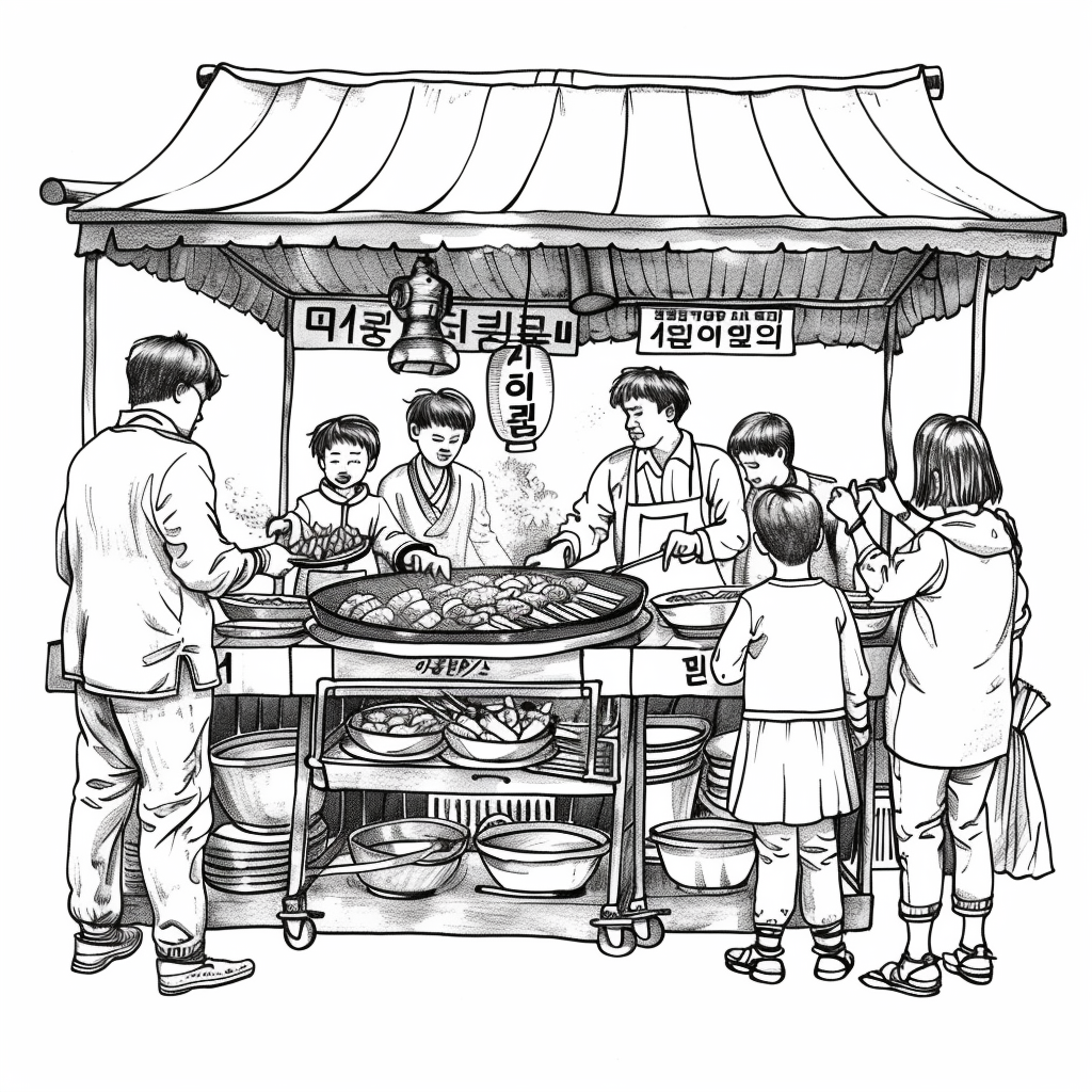 A Day at the Korean Street Market
