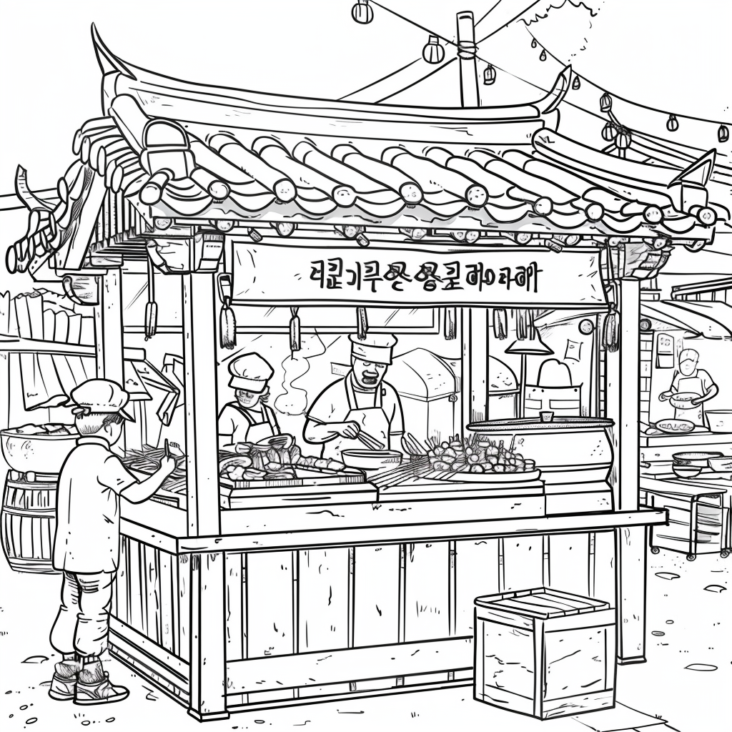 A Day at the Korean Street Market