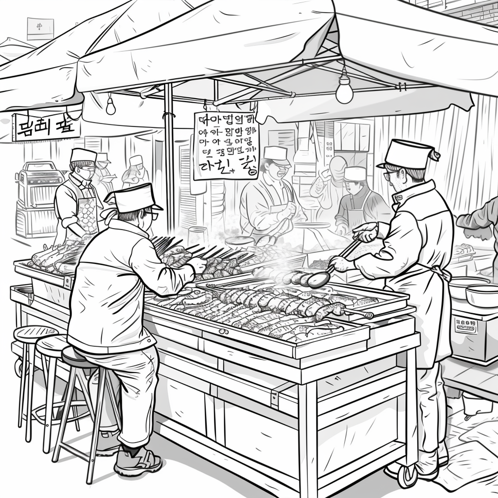 A Day at the Korean Street Market