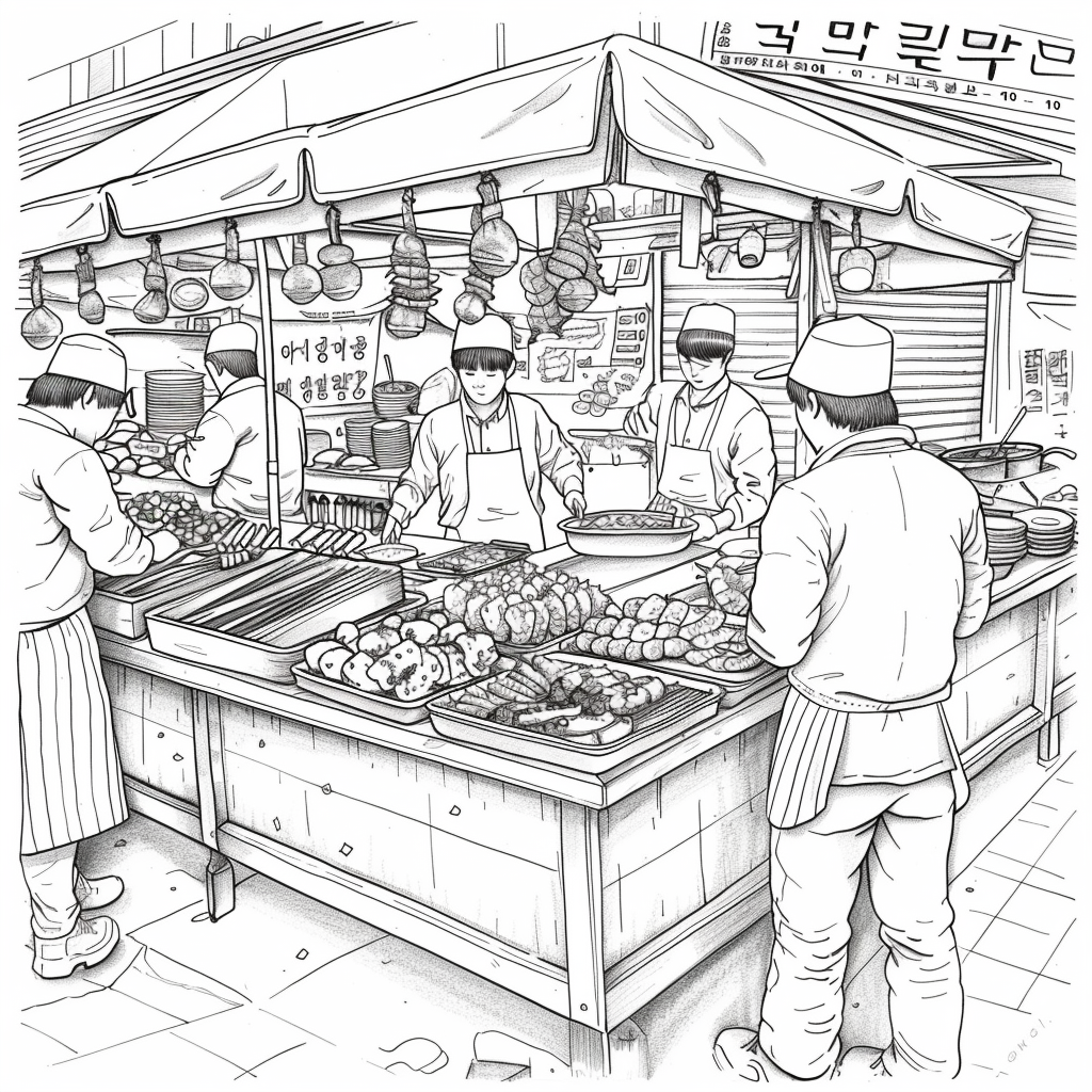 A Day at the Korean Street Market