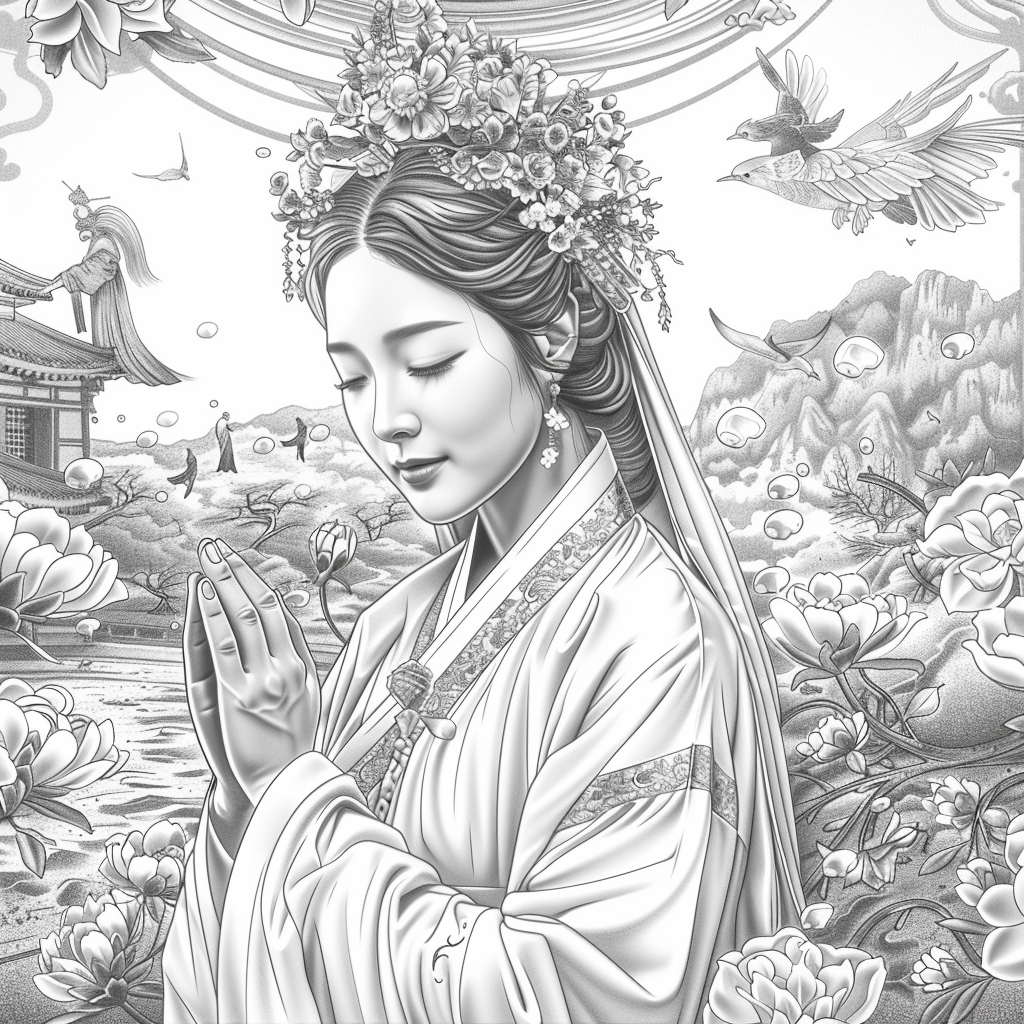 Harmony of eleganceGolden Dawn Princess of Blossoms